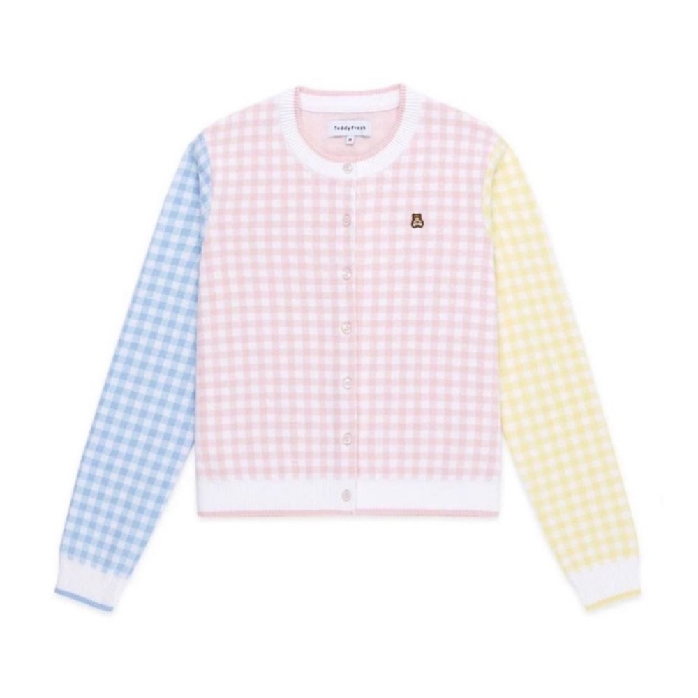 Teddy Fresh Gingham Cardigan